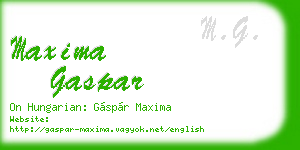 maxima gaspar business card